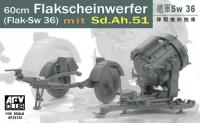 1:35 60cm Flakscheinwerfer (Flak-Sw 36) with Sd. Ah.51n Trailer