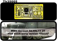 1:35 WWII German Sd. Kfz.11 3T Half Truch Early Version Etching Parts for Detail