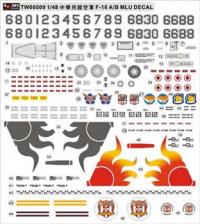 1:48 R.O.C. F16 A/B MCU Decal