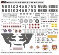 1:32 R.O.C. F16 A/B MCU Decal