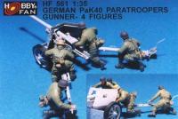 1:35  German PAK40 PARATROOPERS Gunner 4 Figures