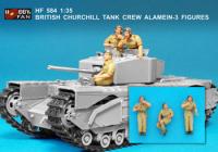 1:35 British Churchill Tank Crew Alamein - 3 Figures