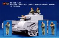 1:35 British Churchill Tank Crew (II) Western Front - 3 Figures