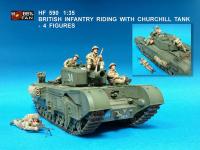 1:35 British Infantry Riding with Churchill Tank - 4 Figures