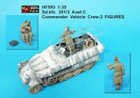 1:35 Hobby Fan Sd. Kfz. 251/3 Ausf.C Commander Vehicle Crew - 2 Figures