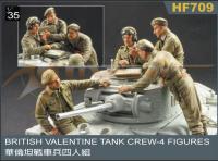 1:35 British Valentine Tank Crew-4 Figures