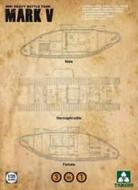 WWI Heavy Battle Tank Mark V 3 in 1